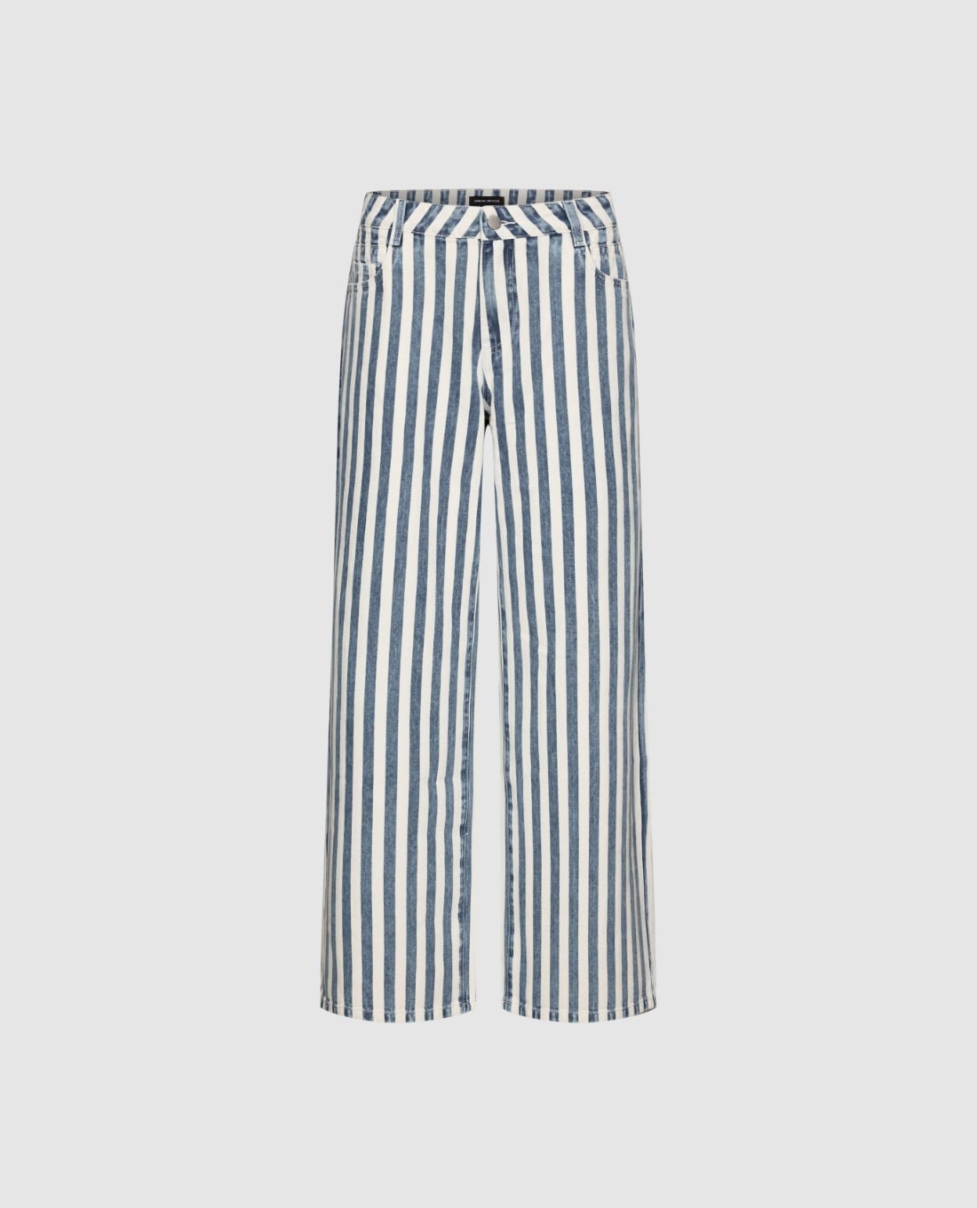 URBAN REVIVO - Quần jeans nữ ống rộng sọc dọc