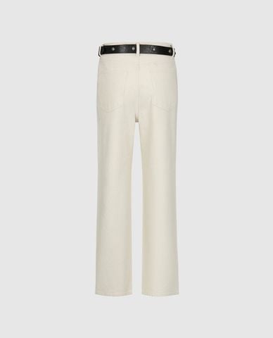  URBAN REVIVO - Quần jeans nữ ống đứng kèm thắt lưng 