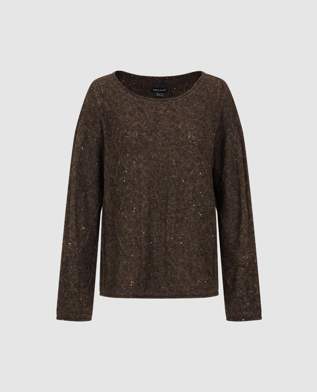 URBAN REVIVO - Áo dệt kim nữ tay dài đính sequin