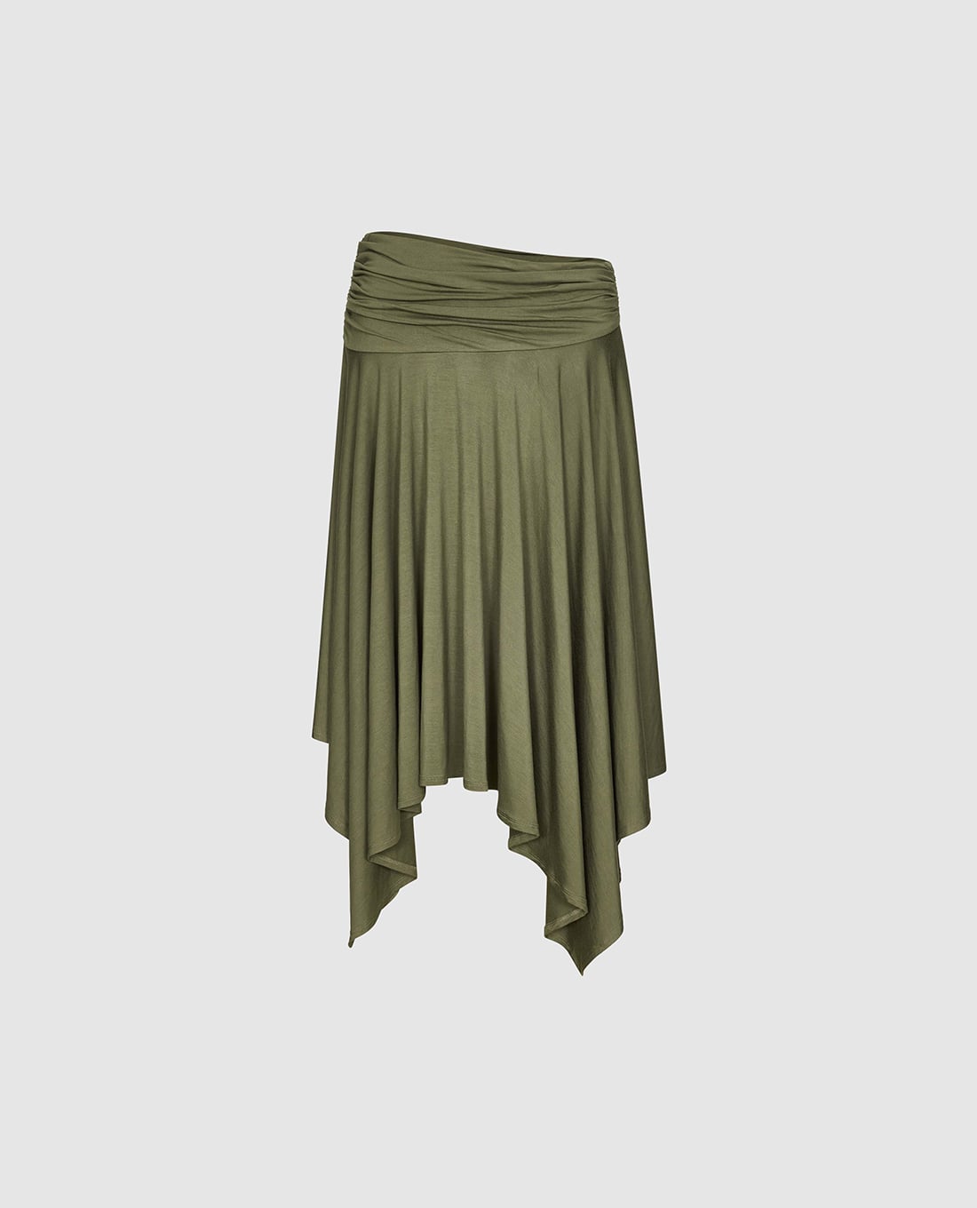URBAN REVIVO - Chân váy midi dáng xòe bất đối xứng