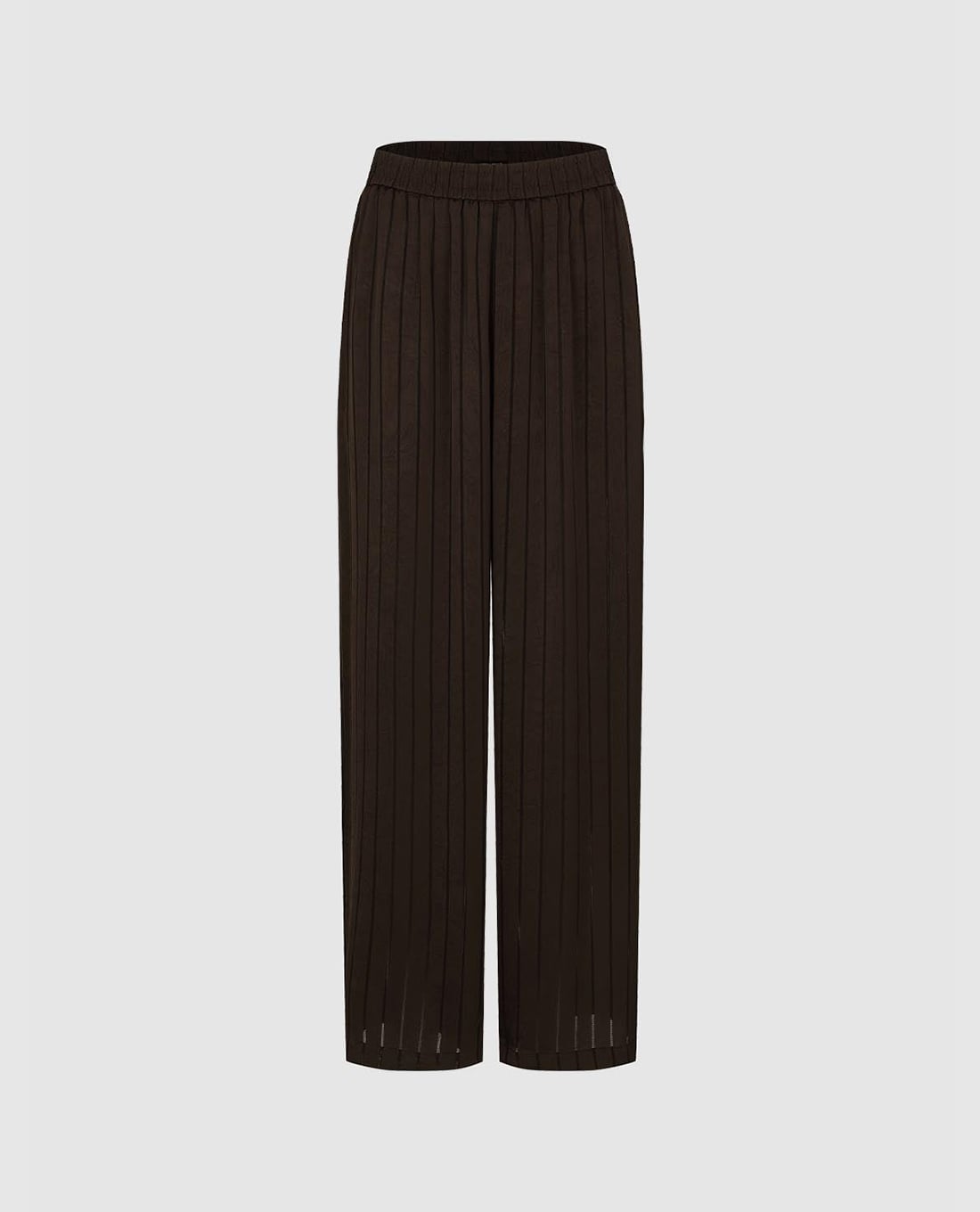 URBAN REVIVO - Quần nữ ống rộng lưng thun kẻ sọc