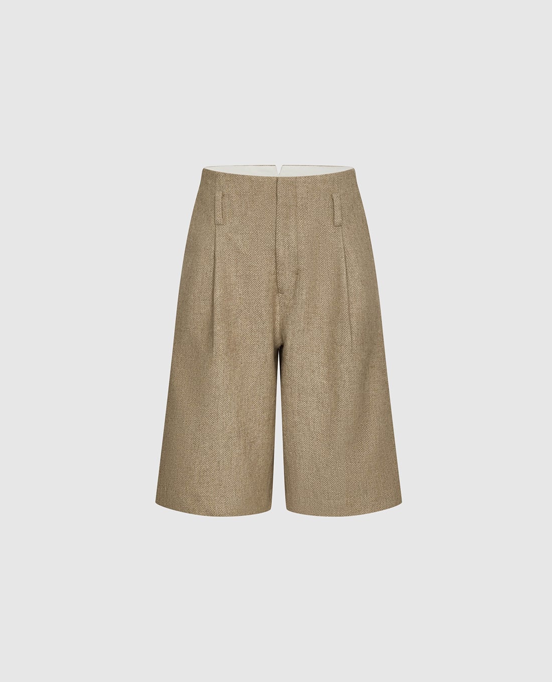 URBAN REVIVO - Quần short nữ ngang gối xếp li