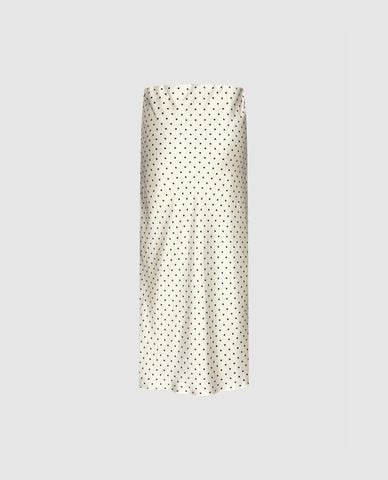  URBAN REVIVO - Chân váy phom suông midi chấm bi 