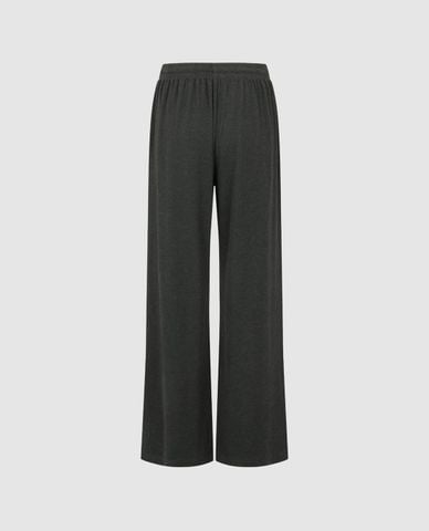  URBAN REVIVO - Quần nữ ống rộng lưng thun dây rút 
