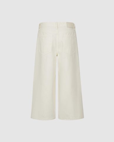 URBAN REVIVO - Quần jeans lửng nữ ống rộng thanh lịch 