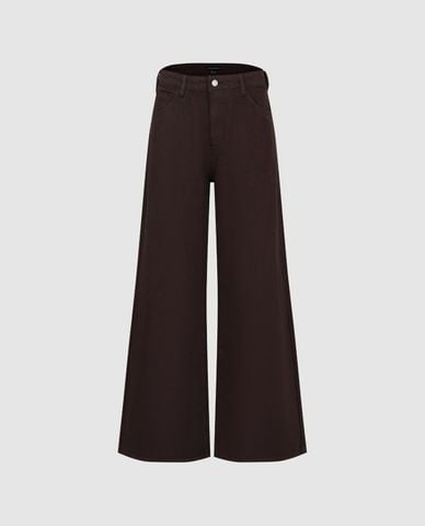  URBAN REVIVO - Quần jeans nữ ống rộng cá tính 