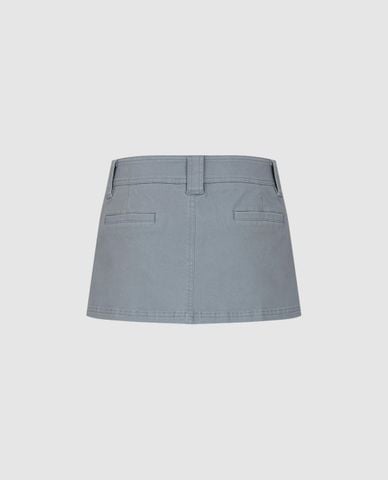  URBAN REVIVO - Chân váy chữ A mini cạp cao khuy đôi 