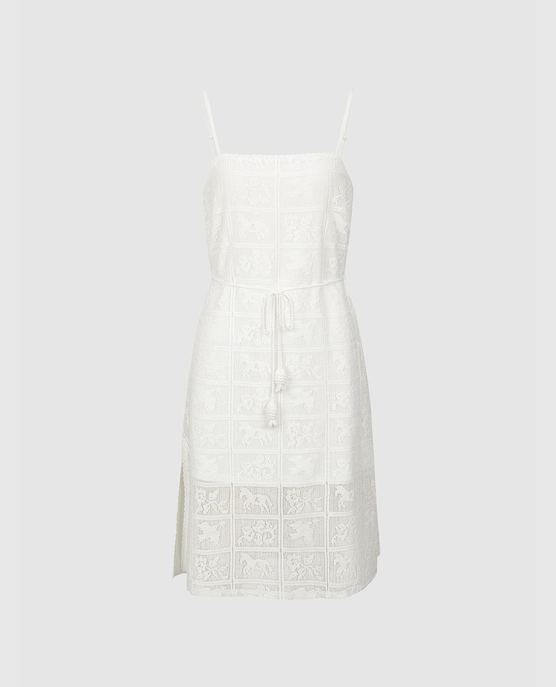 URBAN REVIVO - Đầm hai dây mini họa tiết dệt nổi