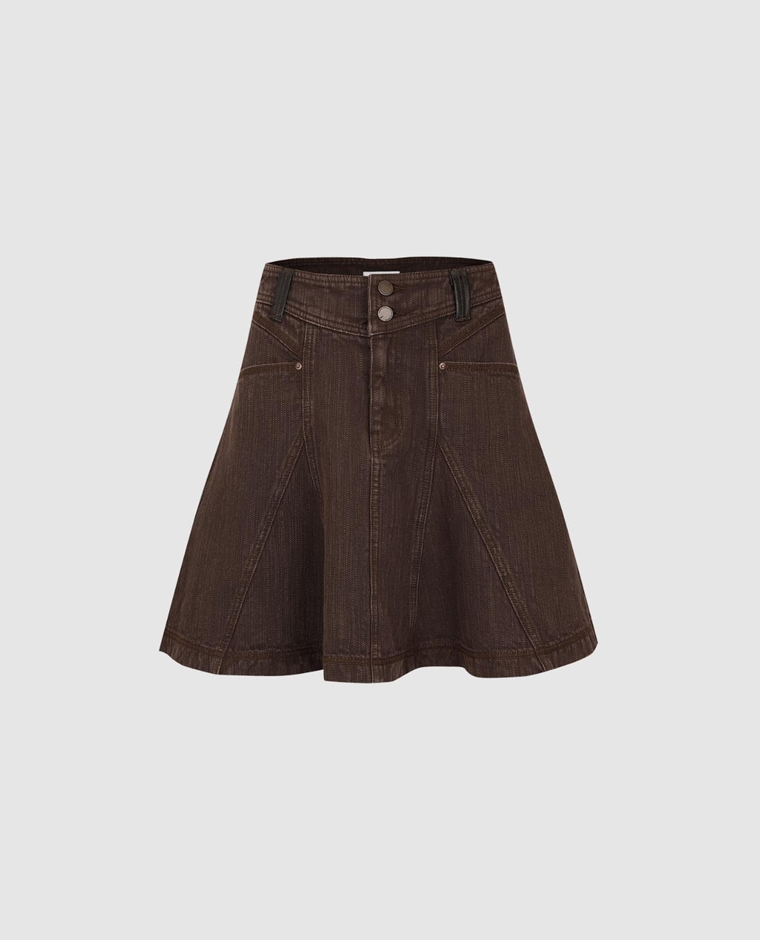 URBAN REVIVO - Chân váy denim mini phom chữ A