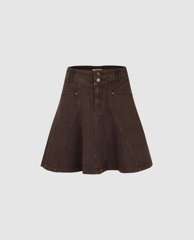  URBAN REVIVO - Chân váy denim mini phom chữ A 