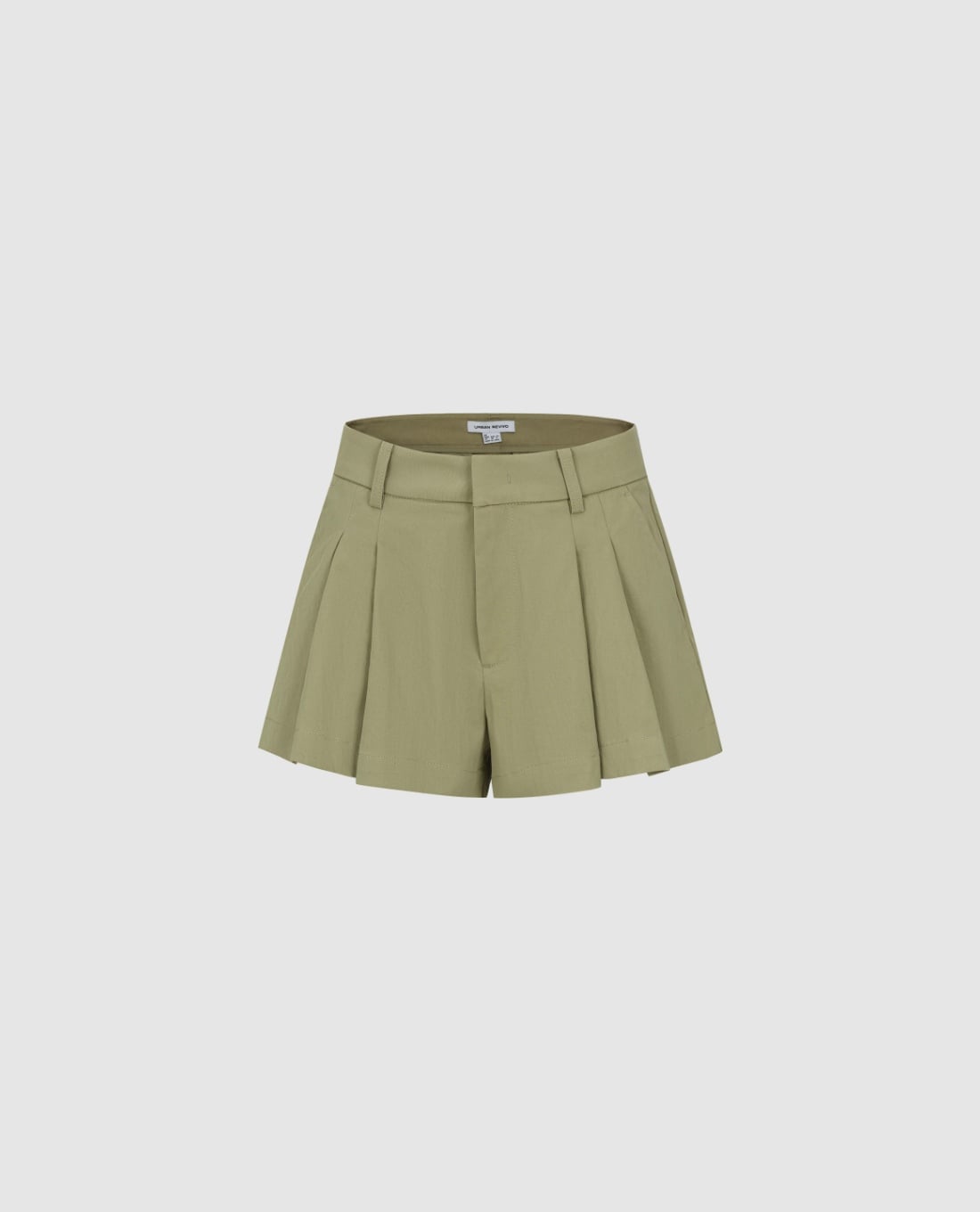 URBAN REVIVO - Quần short ngắn nữ ống rộng xếp li