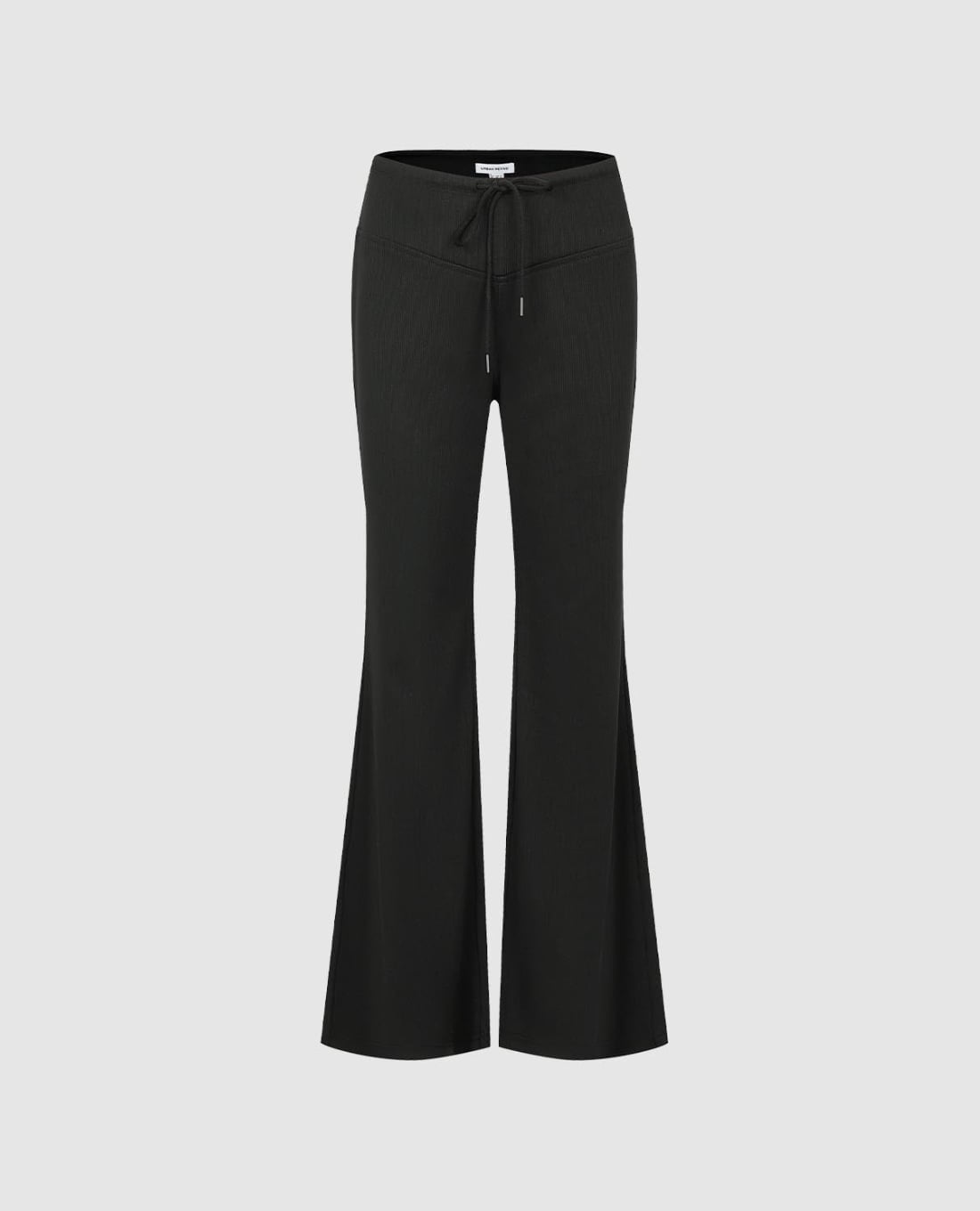 URBAN REVIVO - Quần nữ ống loe phom ôm phối dây rút