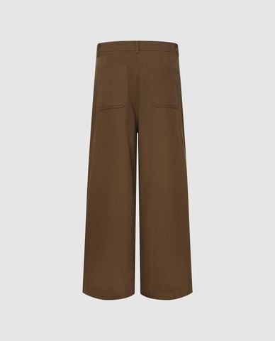  URBAN REVIVO - Quần nữ ống rộng xếp li 