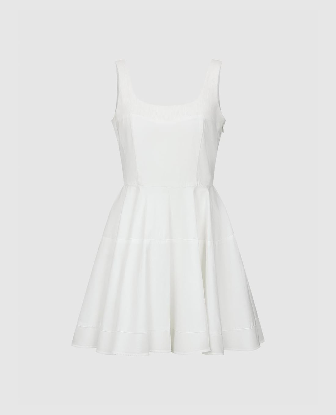 URBAN REVIVO - Đầm hai dây mini cổ chữ U dáng xòe