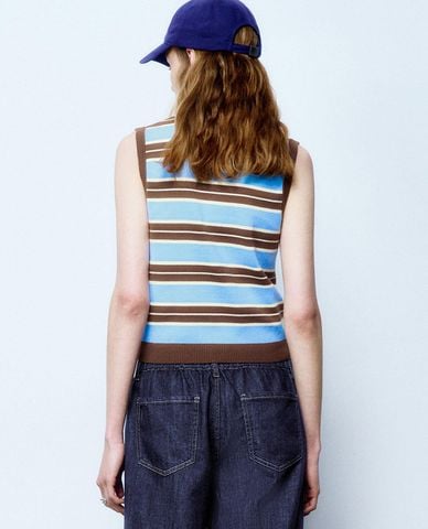  URBAN REVIVO - Quần jeans nữ ống rộng dây rút 