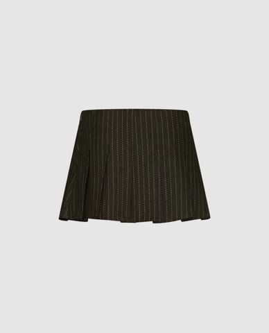  URBAN REVIVO - Chân váy chữ A mini họa tiết sọc 