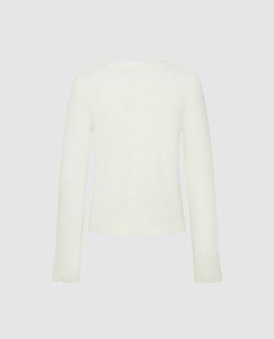  URBAN REVIVO - Áo khoác cardigan nữ tay dài phối nơ 