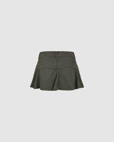  URBAN REVIVO - Chân váy denim mini dáng xoè 