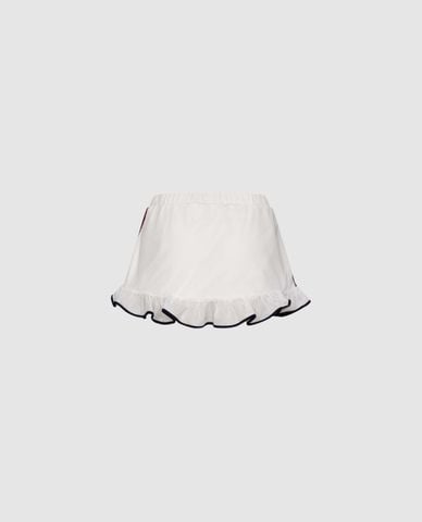  URBAN REVIVO - Chân váy chữ A mini viền bèo nhún 