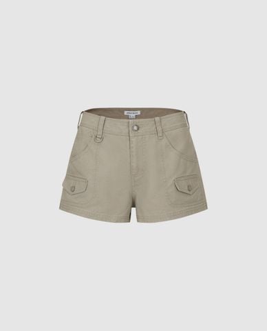  URBAN REVIVO - Quần short ngắn nữ phối túi 
