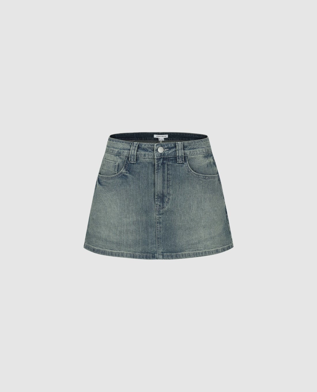 URBAN REVIVO - Chân váy denim mini wash bạc