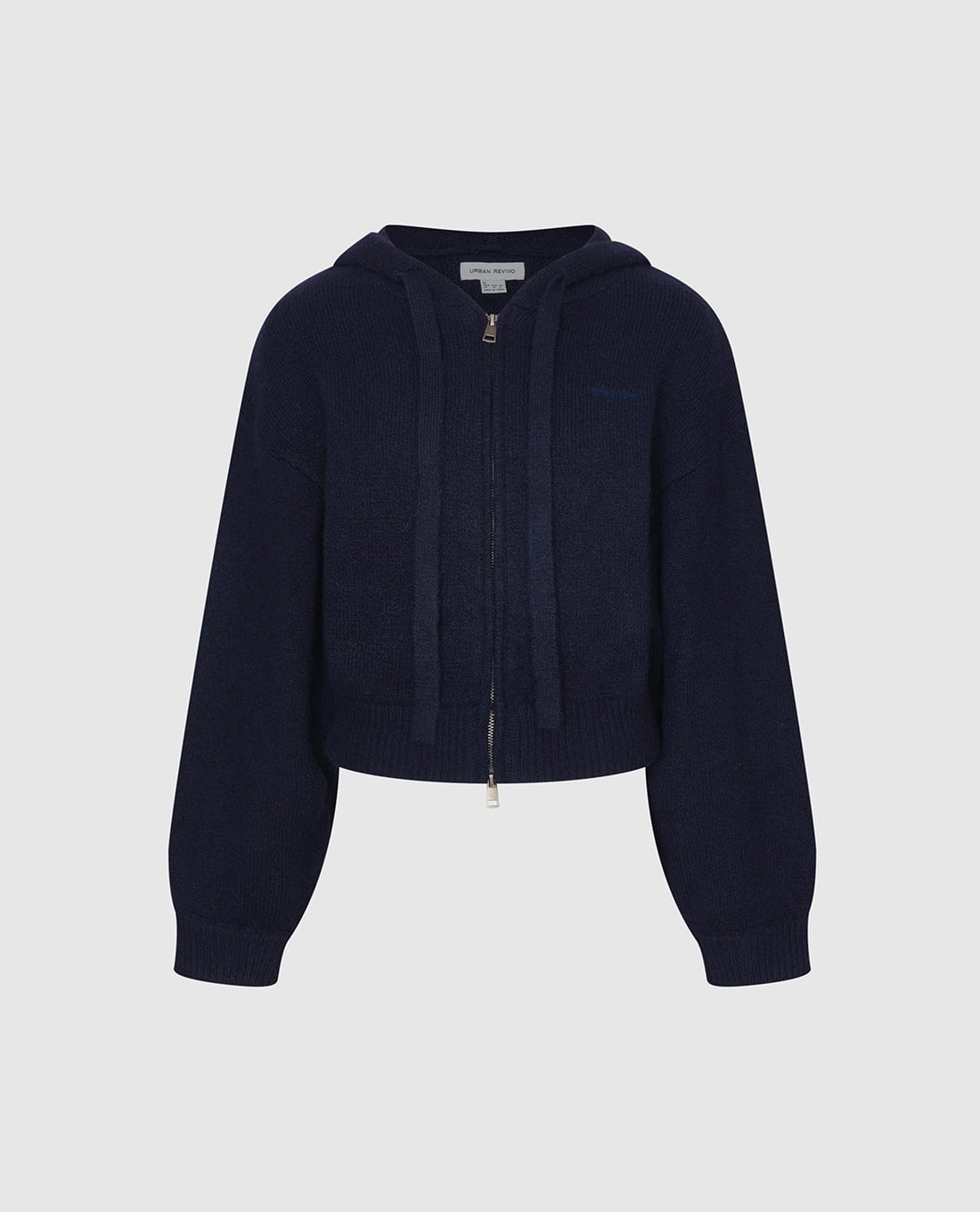 URBAN REVIVO - Áo hoodie nữ tay dài thêu họa tiết