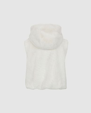  URBAN REVIVO - Áo khoác lông nữ cổ cao khóa kéo 