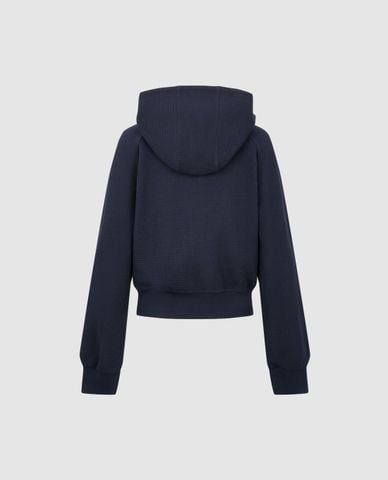  URBAN REVIVO - Áo khoác phối mũ nữ tay dài khóa kéo 