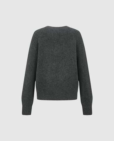  URBAN REVIVO - Áo sweatshirt nữ cổ tròn tay dài dệt họa tiết 