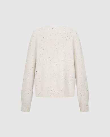  URBAN REVIVO - Áo sweatshirt nữ cổ tròn tay dài dệt họa tiết 