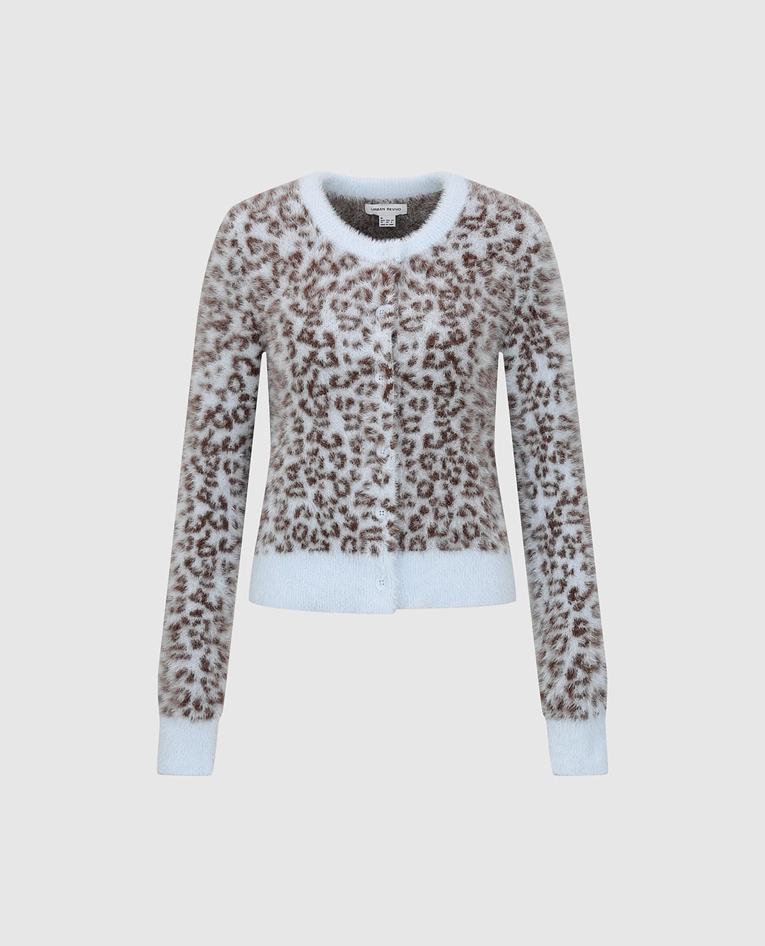 URBAN REVIVO - Áo khoác cardigan nữ họa tiết da báo