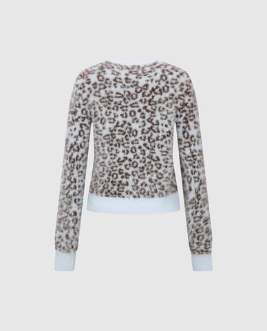  URBAN REVIVO - Áo khoác cardigan nữ họa tiết da báo 