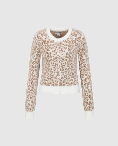  URBAN REVIVO - Áo khoác cardigan nữ họa tiết da báo 
