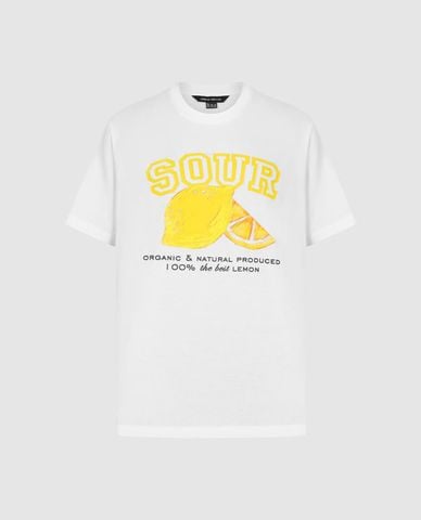  URBAN REVIVO - Áo thun nam cổ tròn tay ngắn in hình 