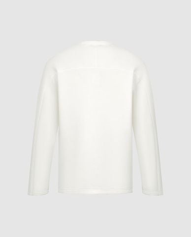  URBAN REVIVO - Áo thun nam cổ tròn tay dài thời trang 