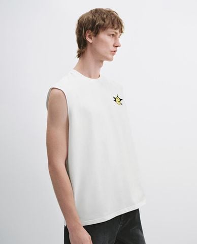  URBAN REVIVO - Áo ba lỗ nam cổ tròn năng động 