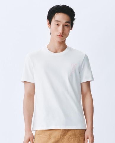  URBAN REVIVO - Áo thun nam cổ tròn tay ngắn in họa tiết 