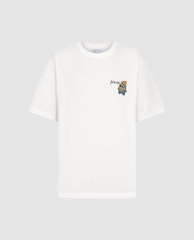  URBAN REVIVO - Áo thun nam cổ tròn tay ngắn in họa tiết 