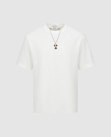  URBAN REVIVO - Áo thun nam cổ tròn tay ngắn kèm dây chuyền 