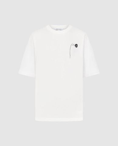  URBAN REVIVO - Áo thun nam cổ tròn tay ngắn in hoa 