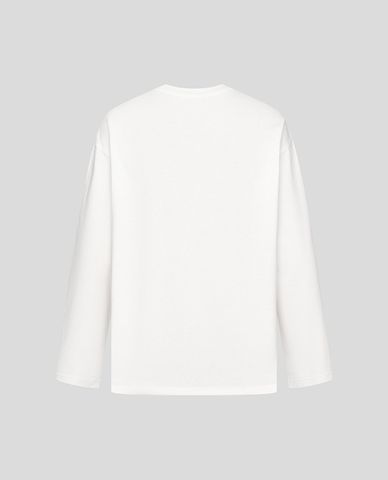  URBAN REVIVO - Áo thun nam cổ tròn tay dài in in họa tiết 