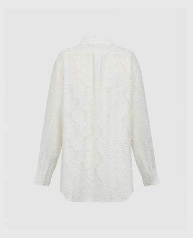  URBAN REVIVO - Áo sơ mi nữ tay dài họa tiết nổi 