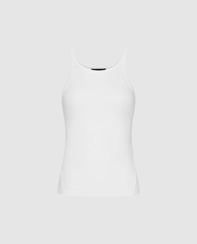  URBAN REVIVO - Áo ba lỗ nữ cổ tròn phom ôm 