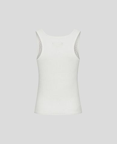  URBAN REVIVO - Áo sát nách nữ cổ tròn họa tiết đắp vải 