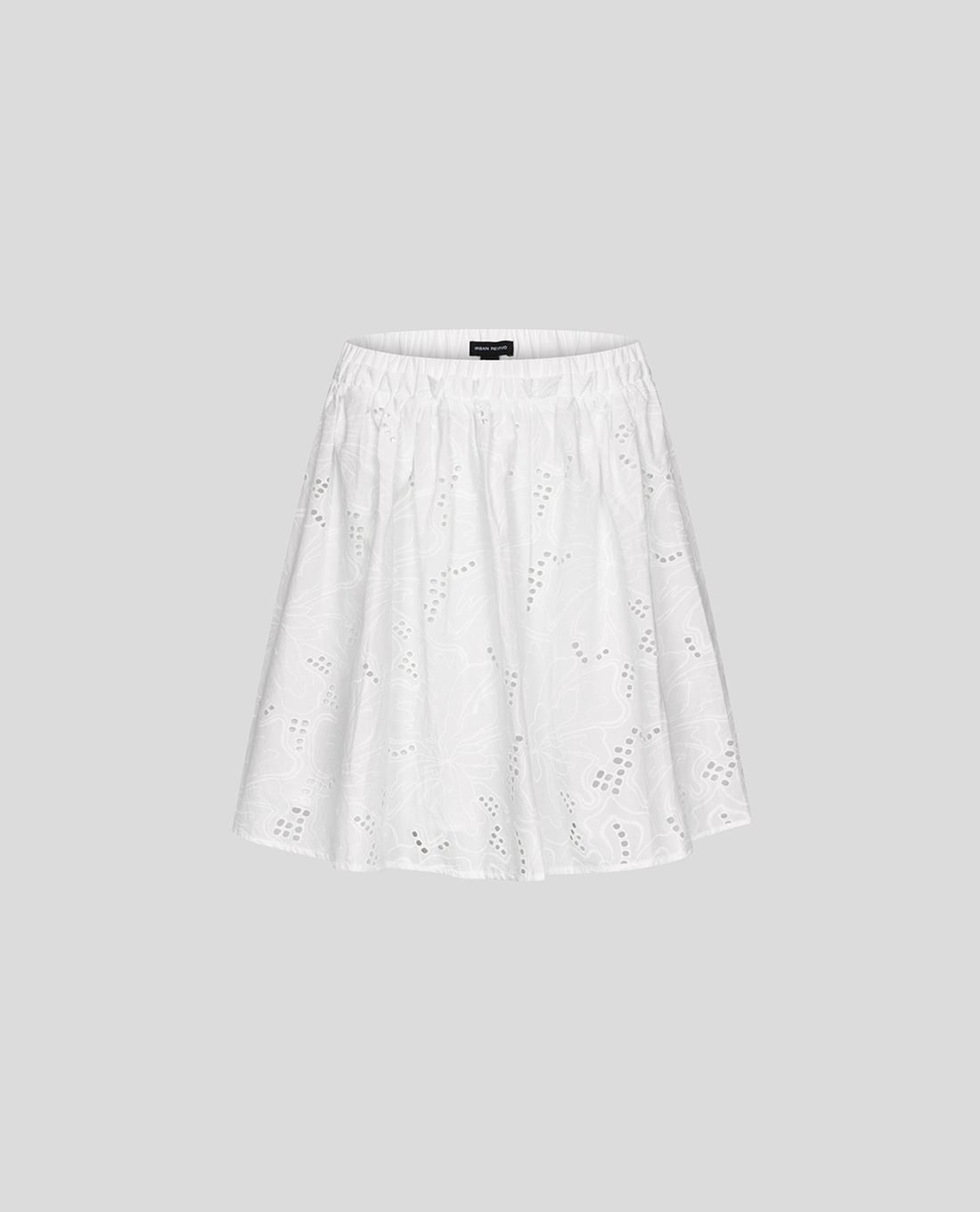 URBAN REVIVO - Chân váy chữ A mini họa tiết ren