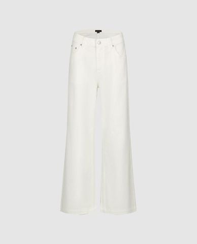  URBAN REVIVO - Quần jeans nữ ống rộng lưng cao 