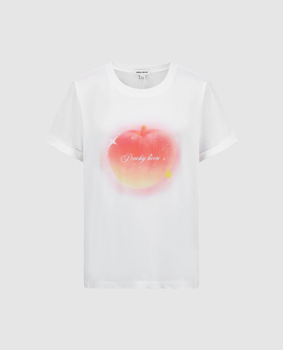 URBAN REVIVO - Áo thun nữ cổ tròn tay ngắn Printed