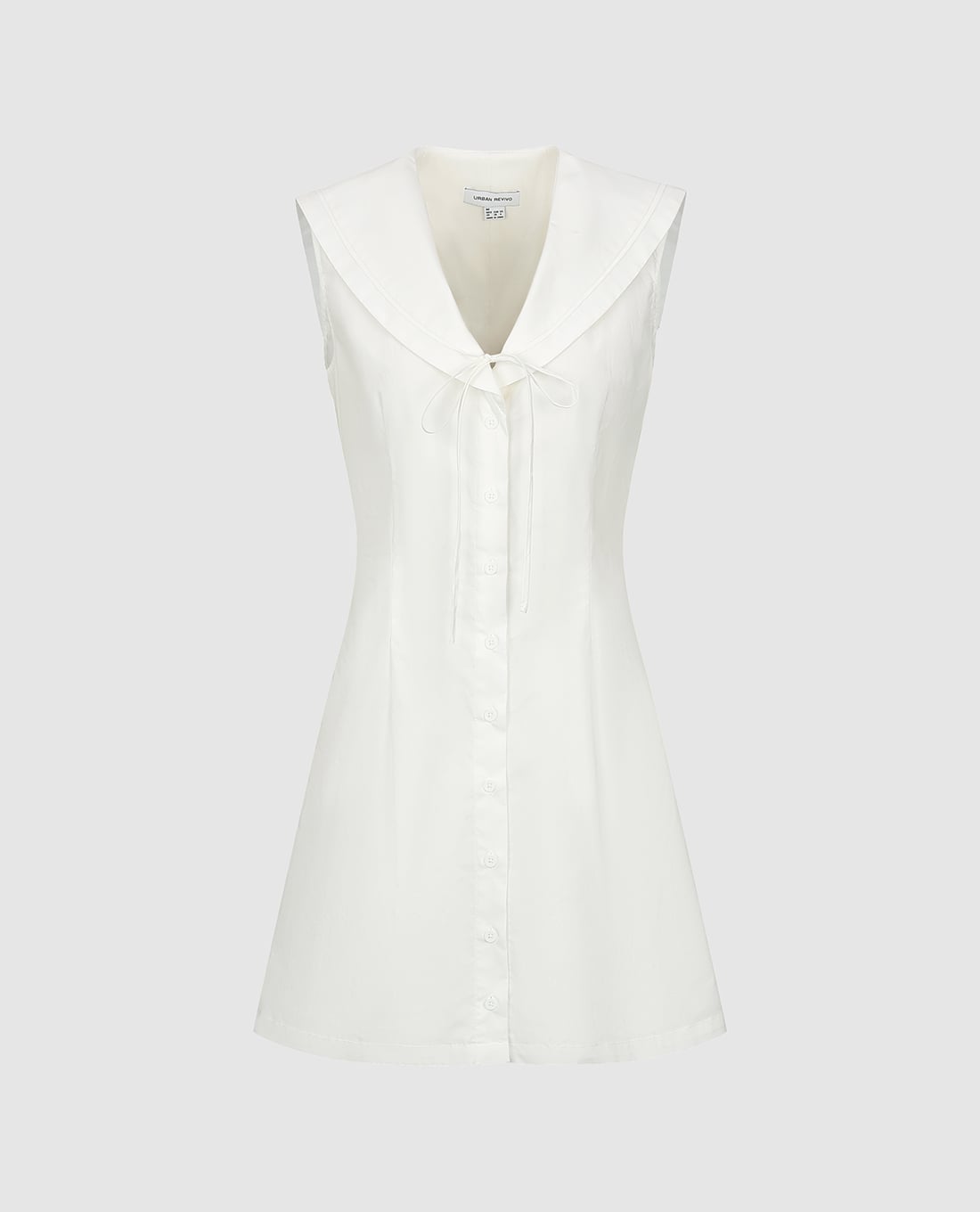 URBAN REVIVO - Đầm sát nách mini cổ thủy thủ phối nơ