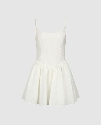  URBAN REVIVO - Đầm hai dây mini dáng xòe 