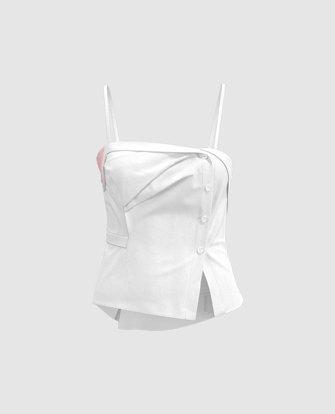 URBAN REVIVO - Áo hai dây nữ bất đối xứng phối nút